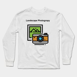 A colorful graphic of landscape photography Long Sleeve T-Shirt